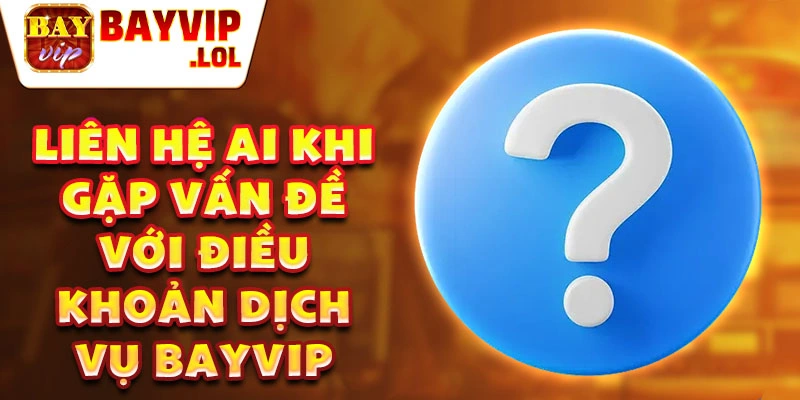 Liên hệ ai khi gặp vấn đề với điều khoản dịch vụ bayvip